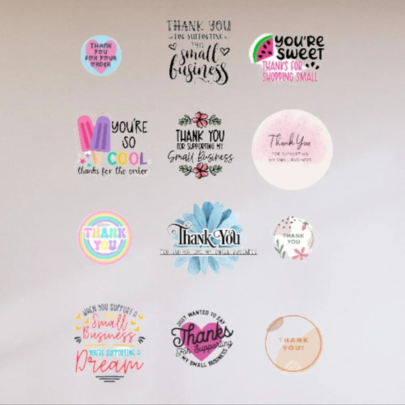 12 Die Cut Custom Thank You Stickers - Holographic & Waterproof - Save 37.5% - Picture 4 of 5
